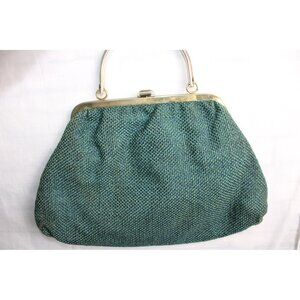 Vintage 60s Handbag With Unique Handle And Textures